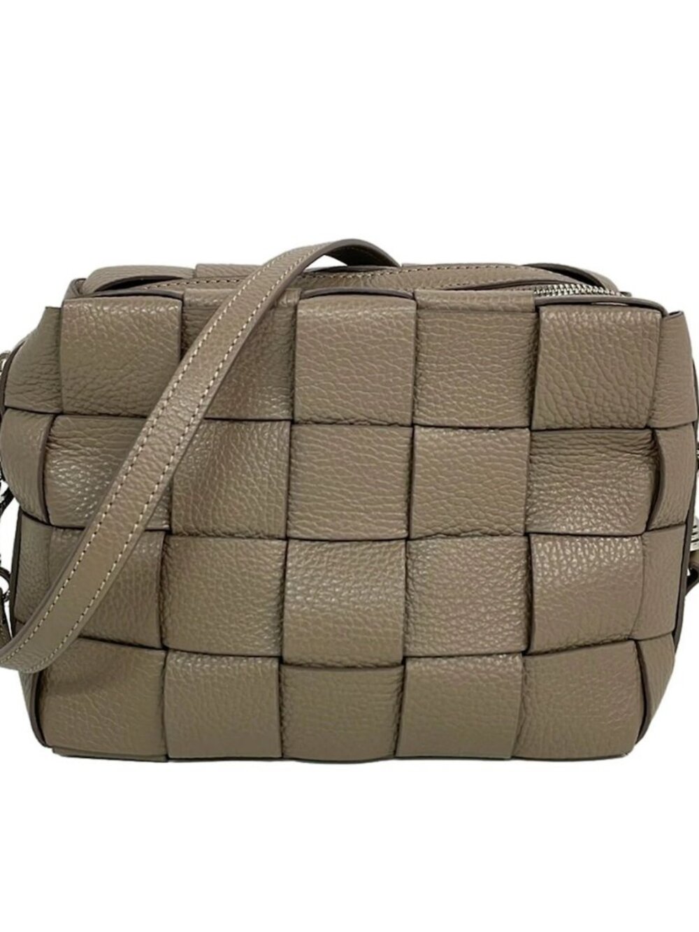 IACUCCI Beige Leather Shoulder Bag